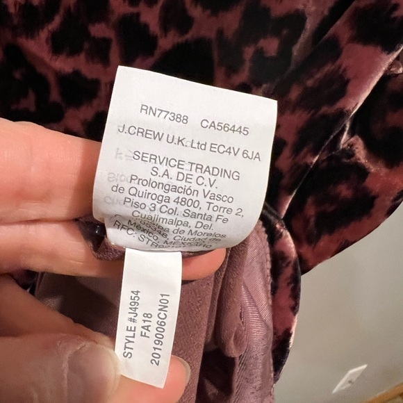 J. Crew Always Leopard Velvet Shell Tank Top Size 0 - Picture 8 of 8